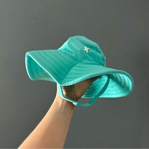 Hurley Aqua Sun Hat Baby summer pool beach hat 0-12 months NB teal blue